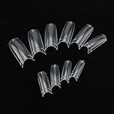 500 pcs Clear French UV Gel Acrylic Half False Tips Nail Art Makeup DIY Decoration