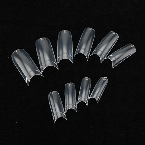 500 Clear French UV Gel Acrylic Half False Tips Nail Art Makeup DIY Decoration