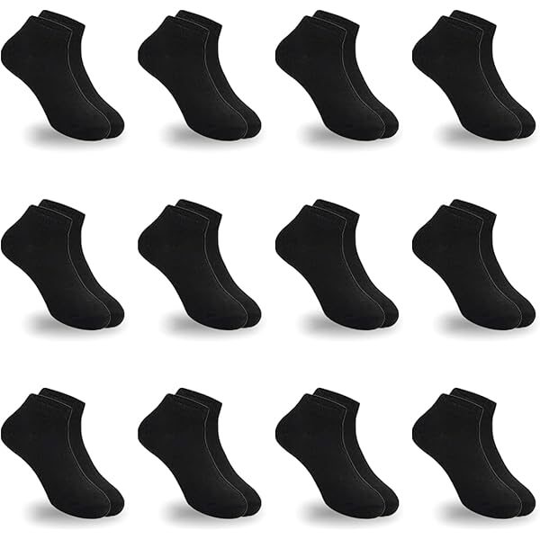 Knöchelsocken 12 Paar - Baumwolle Unisex Für Sommer & Sport