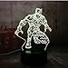 Produktbild Lkfqjd Nachtlicht Cool Black Panther Marvel Hero 3D Led 7 Farbwechsel Schreibtischlampe Usb Für Kind Kinder Jungen Geschenk Weihnachten Home Decro