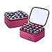MUA LIMITED 20 Slot Nail Polish Storage Bag Case Organiser, Secure Clear Zippered Top, Pink