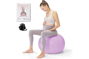 YOTTOY Pregnancy Birthing Ball, 1.8mm Thick Yoga Ball for Prenatal Exercise & Labor Preparation, Includes Pump