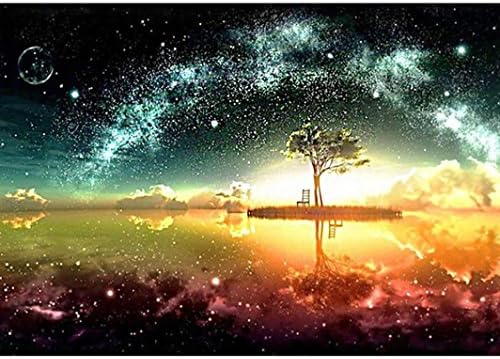 DIY 5D Diamond Painting,Hukz Full Drill Crystal Rhinestone Scenery Embroidery Pictures by Number Kits Arts Craft for Home Wall Decor (40x30cm)