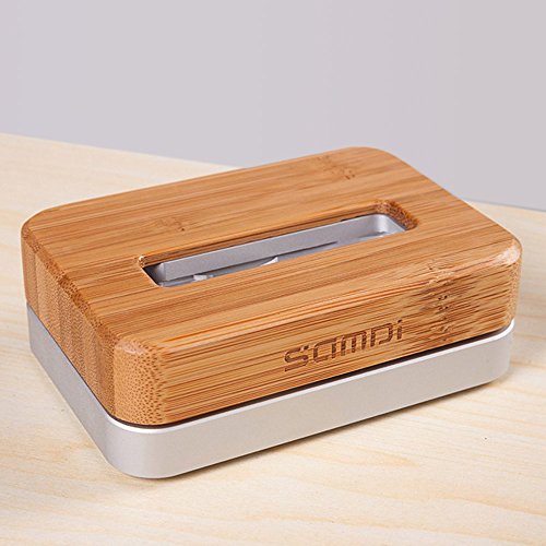 SAMDI Luxus Bambus Aluminium Handy Docking Ladestation Halterung für Apple iPhone 6 Plus 5S 5C 4S - 6