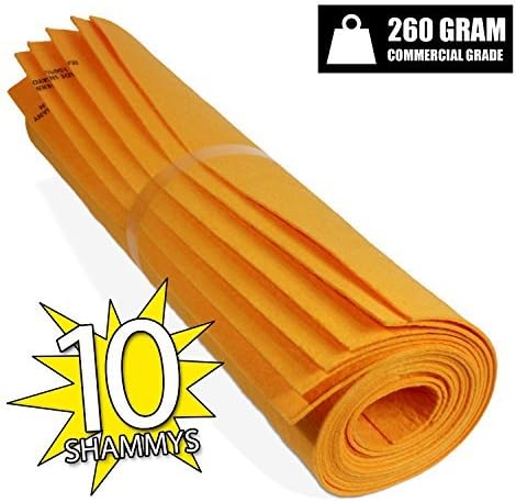 German Made Shammy. DRYING TOWEL and CLEANING RAGS great KITCHEN SHAMMY (10, Orange (Large)