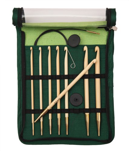 KnitPro 22550 Häkelnadel Set Bamboo tunesisch, austauschbar