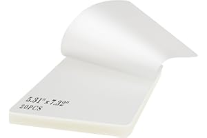 CANLENPK 13.5x18.6cm/5.31x7.32inch Pochettes Stratification Thermique,Feuilles Plastification Plastique Transparent,3.1 mil,Photo,Carte Papier Note, Badge Poches Plastification Carte Visite (20 PCS)