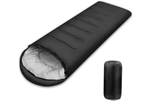 JOYART Sacco a pelo 10°C -20 °C sacco pelo leggero Portatile sacchi a pelo campeggio con sacco a compressione e caldo con Cappuccio per Adulti Adolescenti Bambini campeggio