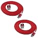 Produktbild OmniWire® USB-Kabel Doppelpack (2 Stück) 1,5 Meter / 150 cm in Rot mit Metallkopf mit Micro B-Stecker Stoff / Nylon ummantelt