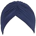 BISMAADH Men's & Women's Pleated Head Wrap Knit Bonnet Turban/Pleated Stretchable Polyester Women?s Turban Head Cover/Sun Cap Pagri