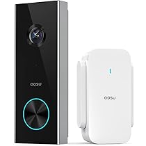 半額✨AOSU Wireless Camera Doorbell HD 2K Wireless, Doorbell Video aosu 未使用 防犯 ドアベル Doorbell Video 防犯カメラ