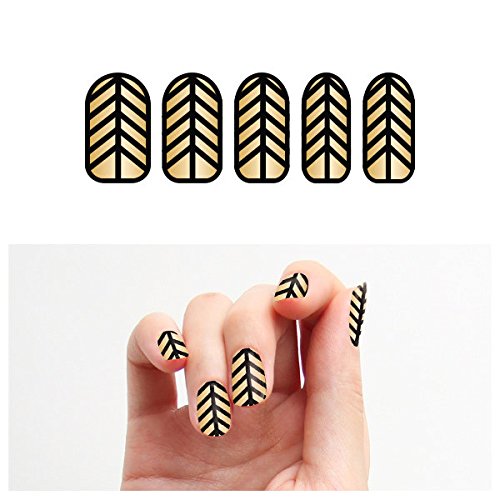 Tattify Striped Nail Wraps - Baroque is the New Black (Set of 22)