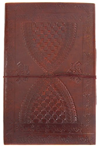 Notizbuch Gusti Leder „Beatrix“ DIN A4 | Echtes Leder | Handgeschöpftes Papier | Nachfüllbare Seiten | Recyclebar | Traditionelles Lederaccessoire Blanko – Motiv – Elefant – P3 - 8