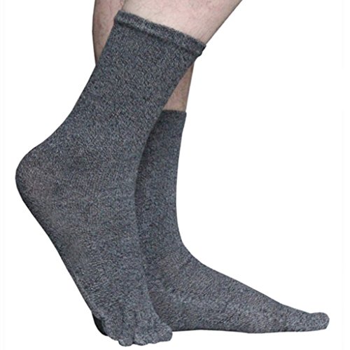 GGG 1 Paire Mode Hommes Sport Man Chaussettes 5 doigts orteils séparés confortable chaud (couleur : gris)