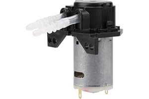 FTVOGUE Bomba Peristáltica DC12V / 24V Bomba Dosificadora DIY Cabeza de Tubo Peristáltico Para el Laboratorio de Análisis Químico Químico(Black 12v 3 * 5)