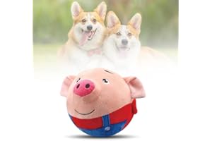 FUXNGZI Aktives bewegendes Haustier-Plüschtier, Hundeball Hundespielzeug Futter Ball, Sprechendes und Wiederholendes Lustiges Stofftier, Interaktives Hundespielzeug Leckerli Spielzeug Ball (04)