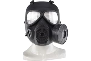 KODENOR Airsoft Tactical Mask Anti-Fog PC Maschere protettive per Lenti Single Fan Imitazione Maschera Antigas BB. Attrezzature per i Giochi di tiro Paintball della Pistola