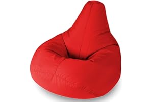 Beautiful Beanbags Highback Beanbag for Kids Indoor or Outdoor Bean Bag for Children - Water Resistant - Kids Lounge Chair - Home or Garden Bean Bags 35 Inches - Manufactured in UK - Red