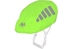 ayamaya Bike Helmet Cover with Reflective Strip, High Visibility Waterproof Cycling Bicycle Helmet Rain Cover Windproof Dustproof Breathable Road Bicycle Helmet Water Cover Ride Gear