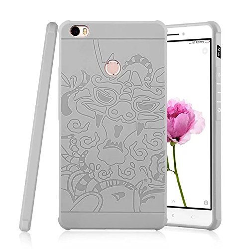 SMTR Xiaomi Mi Max  6 44   Funda Silicona  Xiaomi Mi Max Funda Gel Suave TPU Case - Carcasa Resistente a los Ara  azos para Xiaomi Mi Max -drag  n Blanco