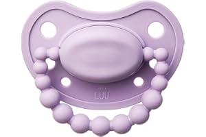 LUU – Smoczek 6+ mc-y – Smoczek dla Niemowląt z Medycznego Silikonu, Wspiera Prawidłowy Rozwój Jamy Ustnej i Zębów, Przyjazny Karmieniu Piersią, bez BPA – French Lavender
