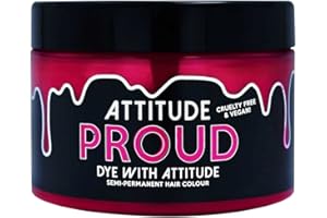 ATTITUDE HOLLAND Attitude Hair Dye | Teinture Capillaire Semi-Permanente Végétalienne et Sans Cruauté Avec Revitalisant | Couleur de Cheveux Vibrante Pour Tous les Types de Cheveux | Proud Rose UV Brillant | 135ml