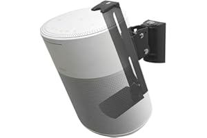EMAQUIN Staffa di montaggio a parete per Bose Home Speaker 300 (girevole e inclinabile, compatibile con Bose Home Speaker 300, nero)