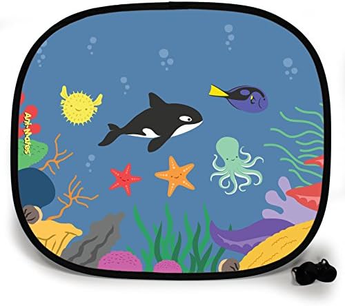 Under The SEA Killer Whale Party Design Plain Car Sunshade x 1