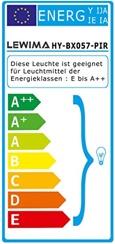 Außenwandleuchte Wegeleuchte mit Bewegungsmelder Außenleuchte Außen Wand Leuchte Wandleuchte - 7