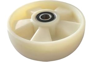 Generic Hydraulic Truck Wheel Manual Truck Fittings Wheels Replacement for Ground Bull Cart, White