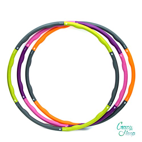 Crazy Hoop Light Hula Hoop Reifen Fitness-Reifen, 1,2kg Reifen mit Schaumstoff, zum abnehmen - 7