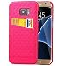 Produktbild Phone Case & Hülle Samsung Galaxy S7 Randabdeckung, doppelter Farben-Fall, harte rückseitige Abdeckung, quadratischer Diamant-Gitter-Gitter-Muster-harter Abdeckungs-Fall für Samsung-Galaxie S7 Rand ( Color : Rose Red , Size : SAMSUNG S7 Edge )