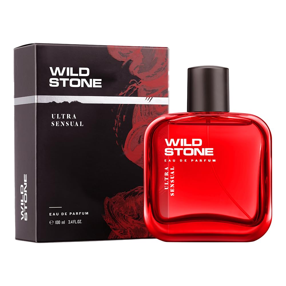 Wild Stone Ultra Sensual Long Lasting Perfume for Men, 100ml, A Sensory Treat for Casual Encounters, Aromatic Blend of Mascul