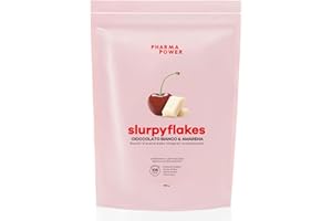 PharmaPower Slurpyflakes Fiocchi d’Avena Integrali Baby Gusto Cioccolato Bianco e Amarena, Senza Glutine, Senza Lattosio e Senza Zuccheri Aggiunti, Vegani, 500 g