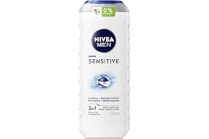 ‎NIVEA NIVEA MEN Sensitive Męski Żel pod prysznic 3w1 - Do twarzy, ciała i włosów Łagodzący 500 ml