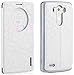 Produktbild BASEUS Buchdesign Tasche Brocade Serie für LG G3 G 3 drei Book Side flip case Handytasche Buchtasche Hülle in Farbe Weiß Weiss