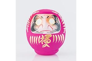 YOSHIDA DARUMA Daruma, Amulette Japonaise en Papier mâché, 12 cm Taille 2 (Rose)