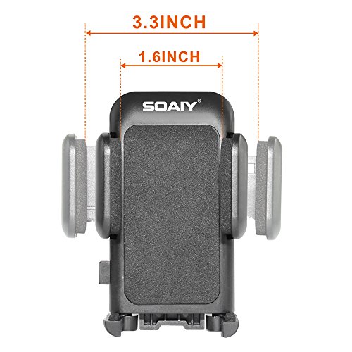 SOAIYÂ® 3 in 1 Supporto d'Auto per Cellulare con Doppia USB e Braccio Regolabile, Supporto per IPhone , Samsung e Maggior Tipo di Smartphone