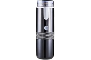 YUANPGKY Cafetera eléctrica inalámbrica portátil con batería recargable, cafetera eléctrica portátil, inalámbrica y compatible con cápsulas y molidos