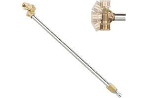 SSEHCWAN Pressure Washer Extension Wand, 16" Pressure Spray Lance Extension, 180 Degree Rotation, 5 Rotation Angles, 1/4 Inch Quick Connect, 5000 PSI…