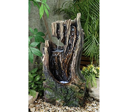 Dehner Brunnen Foresta mit LED Beleuchtung, grau, ca. 65 x 29 x 37 cm, Polyresin - 2