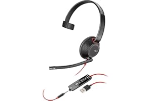 Plantronics - Blackwire 3215 - Wired Single-Ear (Mono) Headset with Boom Mic - USB-C to connect to your Mobile, PC or Mac
