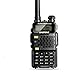 Price comparison product image AGPtek® BAOFENG UV-5R5 Walkie Talkies Dual Band FM Transceiver UHF/VHF 136-174/400-470Mhz Two Way Radio With Earpiece, Flashlight, Display, VOX, 128 Channels/DCS/CTCSS (Black 20B)