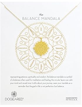 Dogeared Damen Kette Balance Mandala Silber Gold