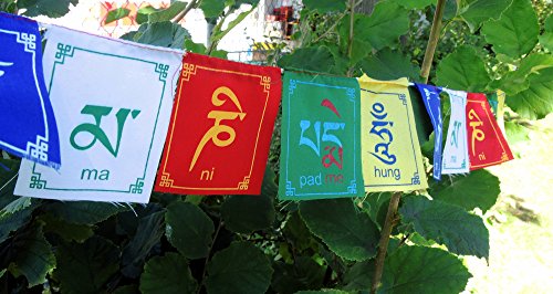 Gebetsfahne mini bedruckt - feine Qualität - 3er-Pack