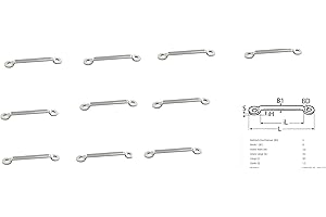 MGVERKAUF 10 Stück Gurtbandbügel flach Gurtbandbreite 25 mm aus Edelstahl A4-AISI 316