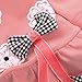 Koly Newborn Baby Clothing Sets Long-Sleeved Kids Girls Flower Bow Shirt Plaid Pant Set