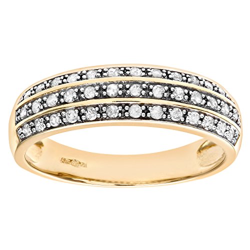 Naava Damen-Ring 9 Karat (375) Weigold Gr. 52 (16.6)  37 Saphir Diamanten DR1109W/SA-K