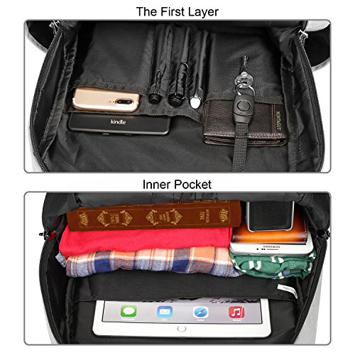 OMOTON Laptop Rucksack f  r alles Tablet und Laptops bis zu 15 6 zoll  zur Arbeit und Reise   wasserabweisend  Anti-Diebstahl  ger  umig  f  r Damen u