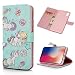 Produktbild Flip Handy Schutzhülle für iPhone XR Case Cover, Stoßfest Weich PU Leder Hüllen Damen Herren Karten Magnet Stand Halter Brieftasche Klappetui (Einhorn)